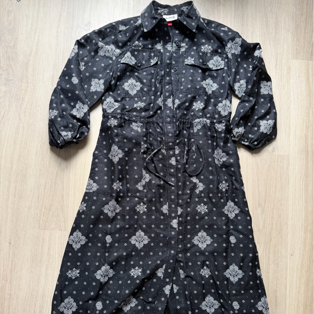 Woolrich Black Bandana-Print dress